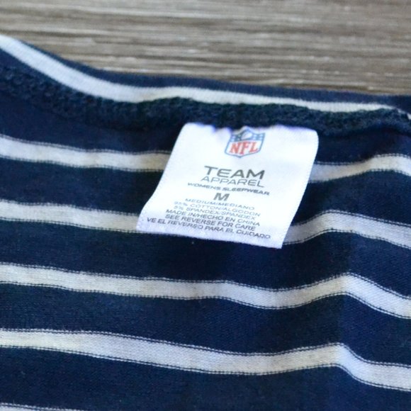 NWT NFL Seattle Seahawks Women's Striped Pajamas Set Tank and Shorts Size Medium - Picture 4 of 7